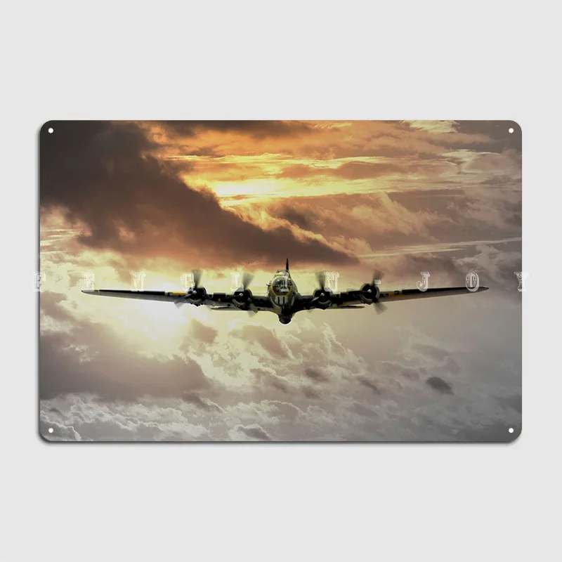 

B17 Летающая фотография на золотом желтом закате металлическая вывеска настенный паб классический клуб бар Настенный декор жестяные вывески плакаты