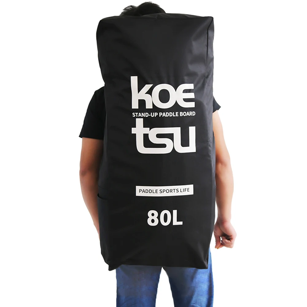 Inflatable Paddleboard Carrying Bag - Durable 80L/105L Surfboard Backpack with Zipper Closure