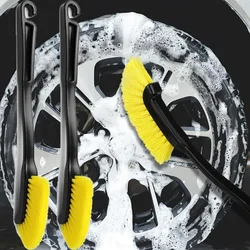 Car Wheel Tire Rim Detailing Brush Truck SUV Wheel Wash Cleaning Detail Brushes with Plastic Handle Auto Washing Cleaner Tools