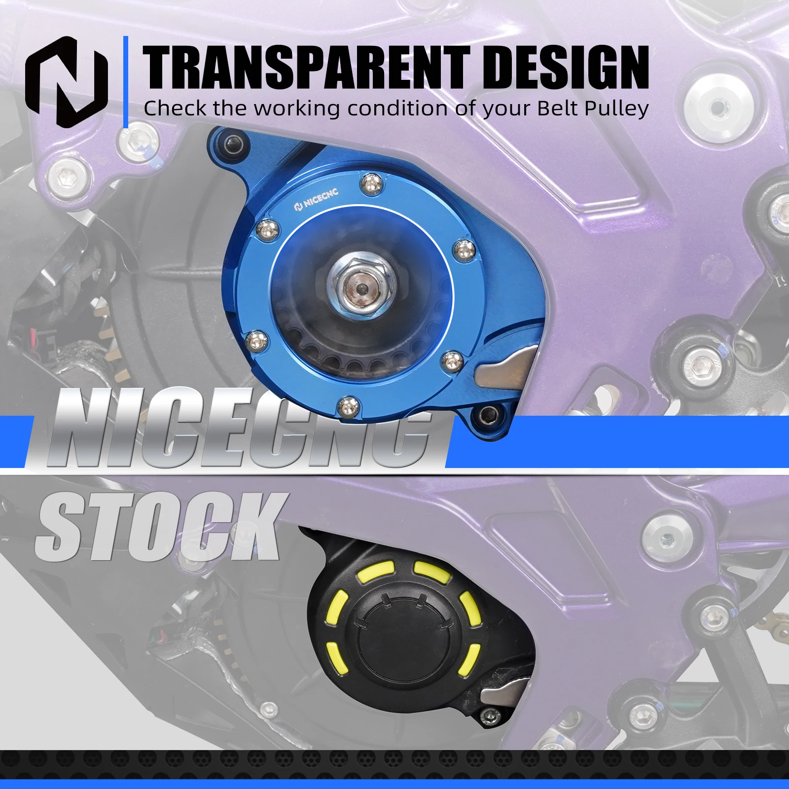 2025 2024 2023 Für Surron Light Bee X Motorriemen-Riemenscheibenabdeckung Transparenter Motorschutz aus Aluminium für Surron Light Bee S L1E – Detail 15