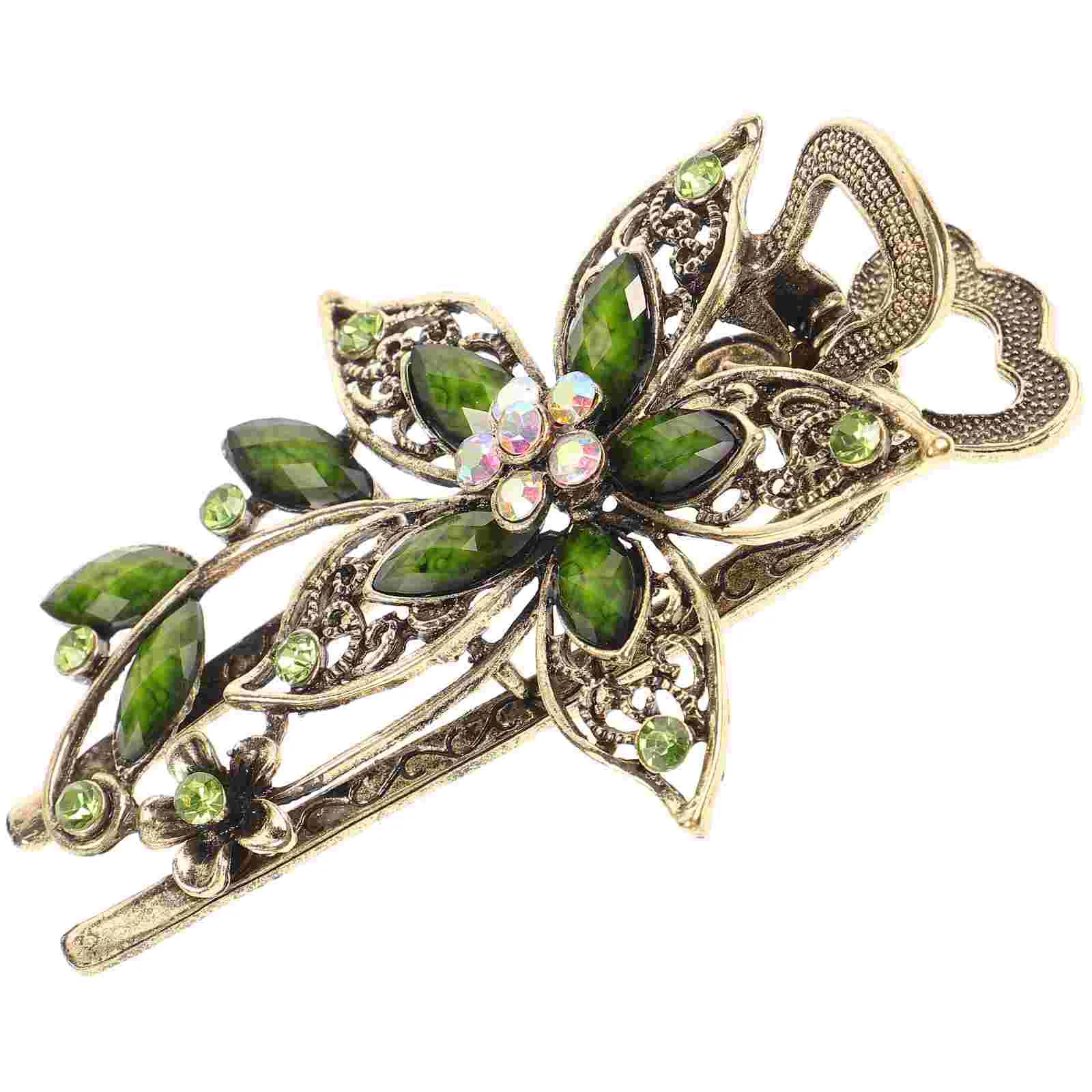 

Hair Pin Clips for Girls Floral Womens French Vintage Flower Clamp Barrette Hairclip Flowers