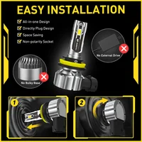 AUXITO 2Pcs H8 H11 LED Bulb Fog Lights Car Headlight H16JP HB4 9006 9005 HB3 LED Lamp DRL Driving Light 6500K White 12V NEW - Image 6