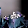 Game Love and Producer Ring Xumo Lucien Ares Cosplay Unisex Couple Adjustable Butterfly Rings Set Jewelry Accessories Gift 2