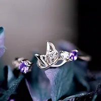 Game Love and Producer Ring Xumo Lucien Ares Cosplay Unisex Couple Adjustable Butterfly Rings Set Jewelry Accessories Gift 2