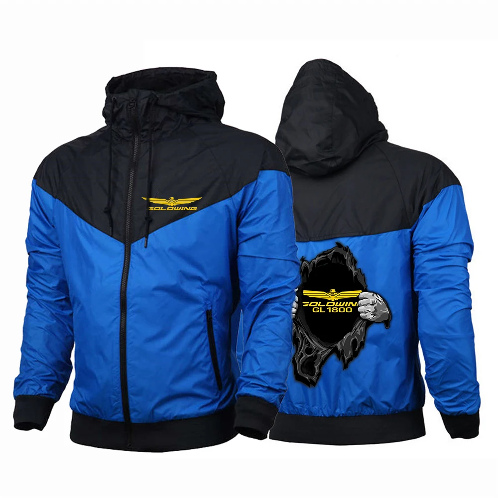 2023 New Printing Men Goldwing GL 1800 Motocycles Zipper Printing Sport Harajuku Windbreaker Hooded Five Color Hoodie Tops