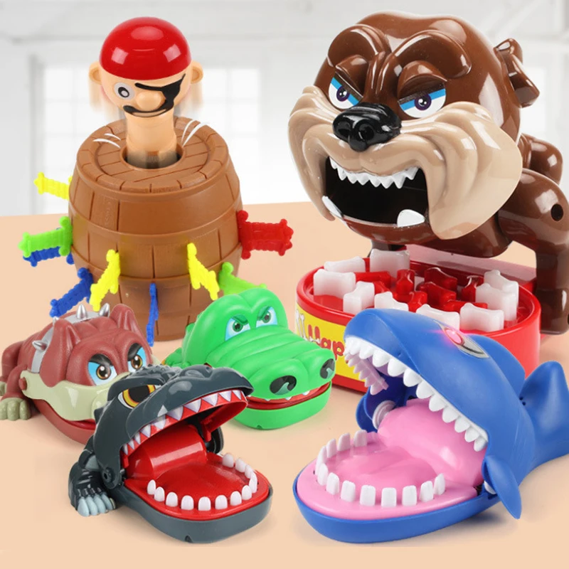 Children Crocodile Shark Mouth Dentist Bite Finger Game Novelty Jokes Pirate Barrel Family Trick prank toys pirate toys joke toys crocodile toys childrens toys parent child interactive toy
