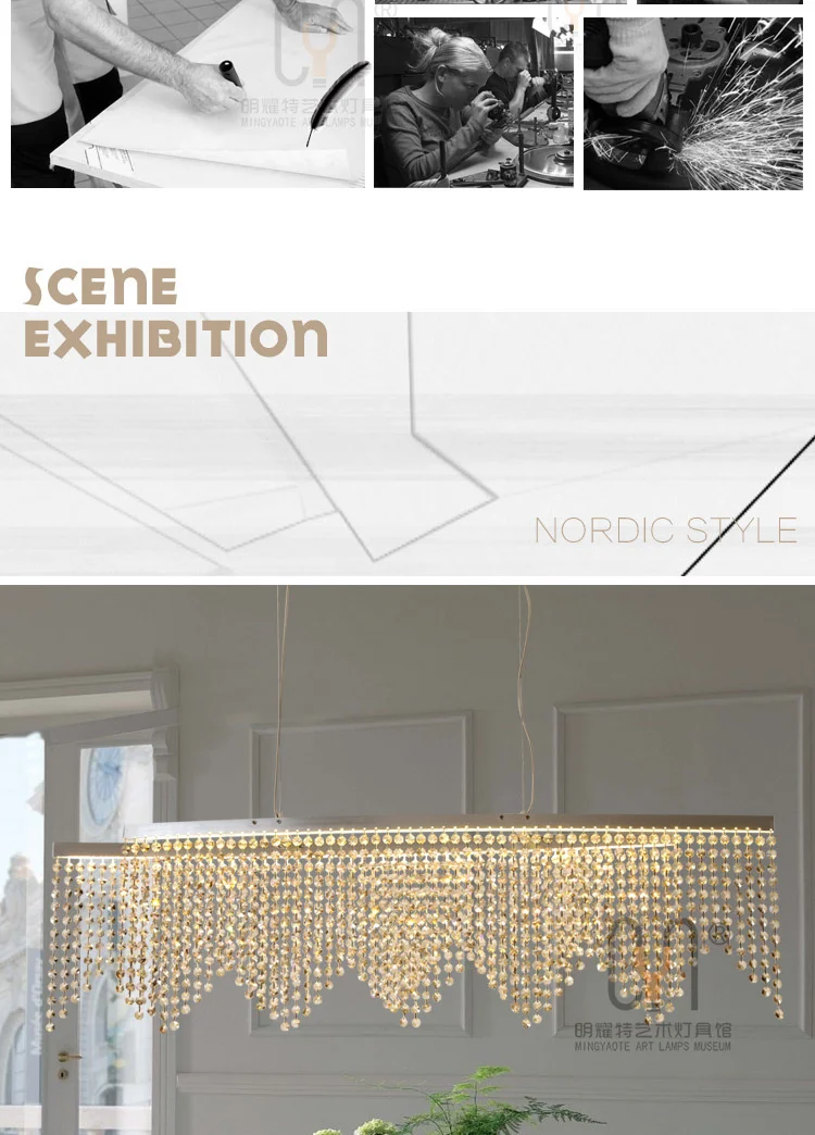 Lâmpada do Vintage Led de Cristal Nordic Ferro Escandinavo Deco Maison Led Luz Lustre Suspensão Cozinha Lustres Teto 4 Home & Garden