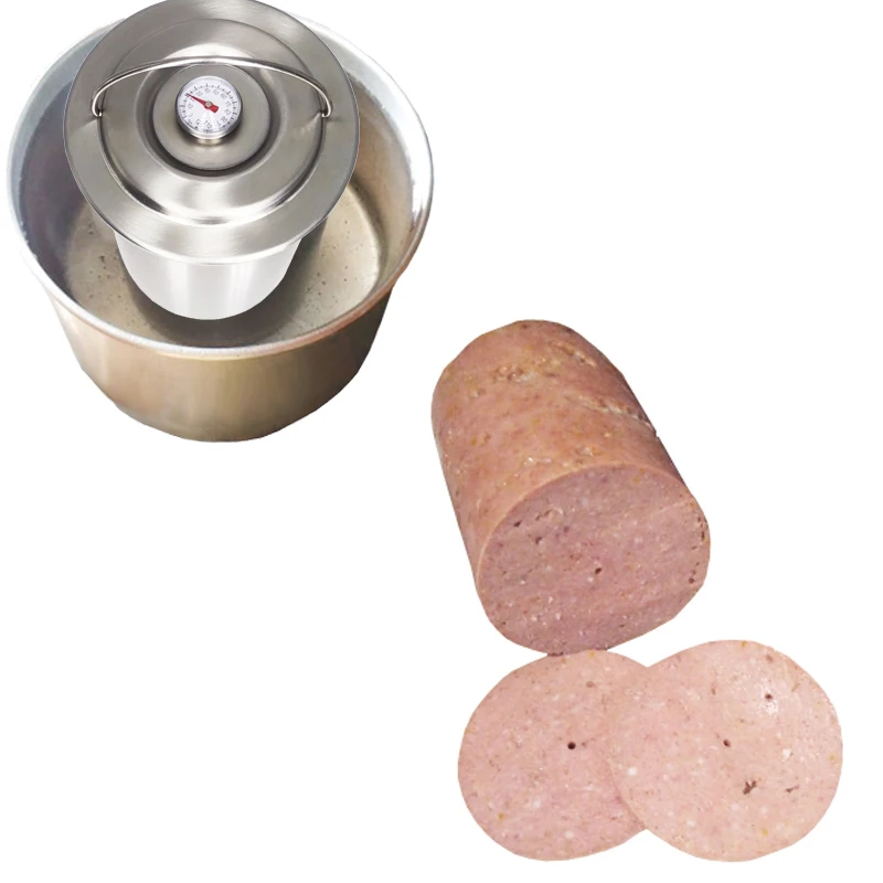 IYouNice Ham Press Maker Machine 304 Stainless Steel Meat Poultry Kitchen Cooking Tools With 100 Pcs Patty Papers Thermometer