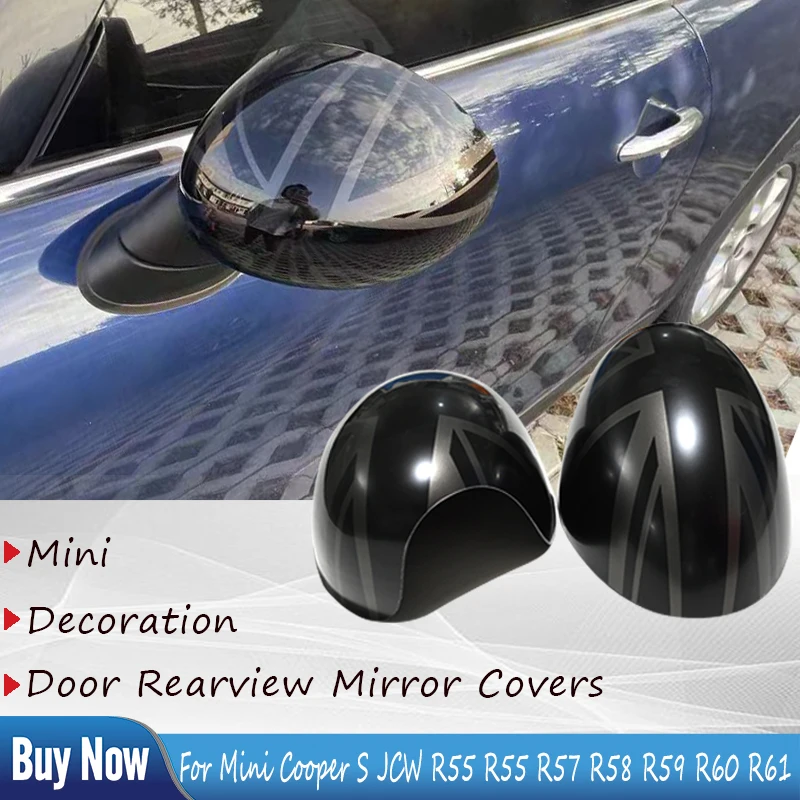 

For Mini Countryman Cooper S Clubman Paceman R55 R56 R57 R58 R59 R60 R61 The Black Flag Rear View Mirror Covers Decoration