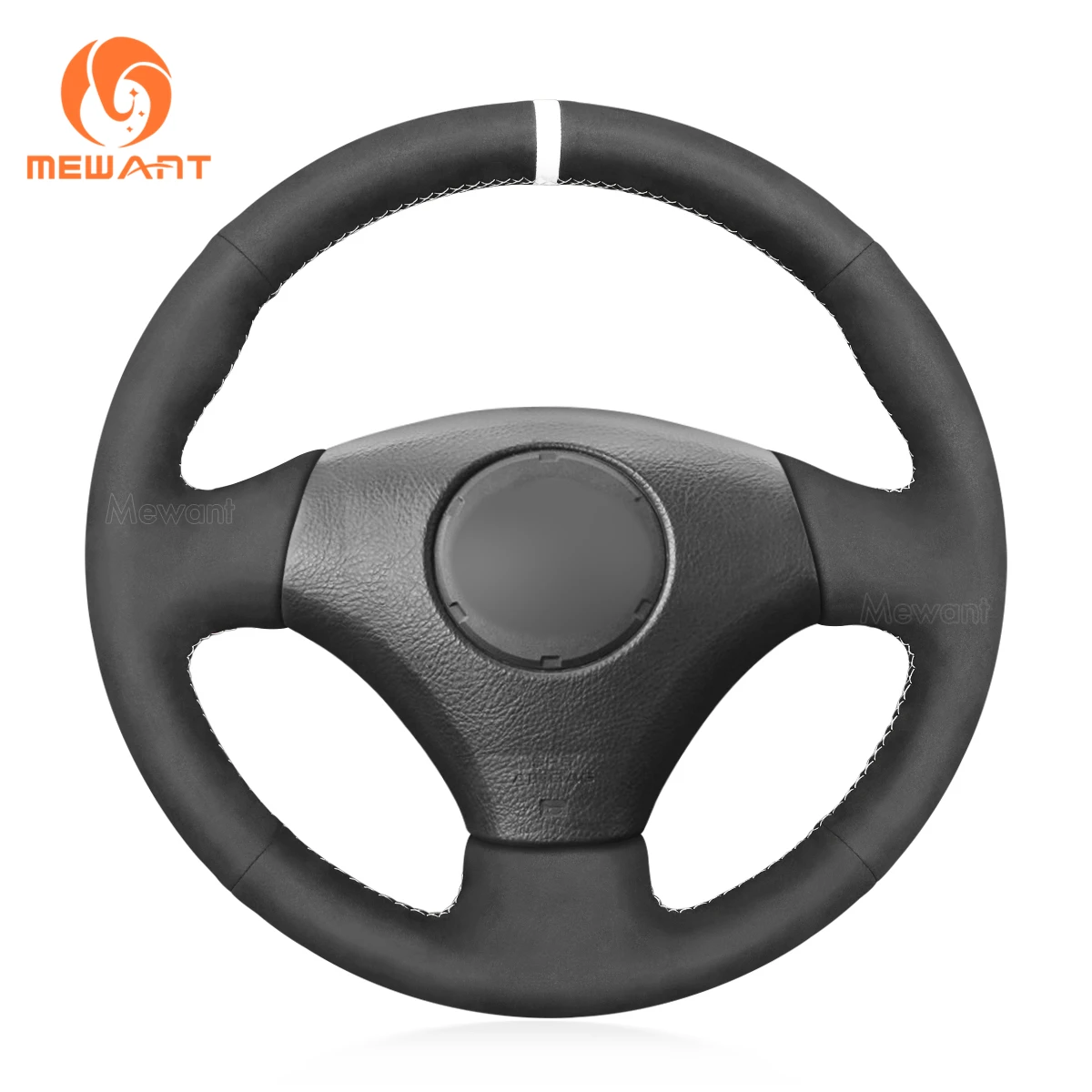 

MEWANT Black Suede Steering Wheel Cover Wrap for Toyota Corolla Verso 2002-2004 Yaris Verso 1999 2000 2001-2003-2005