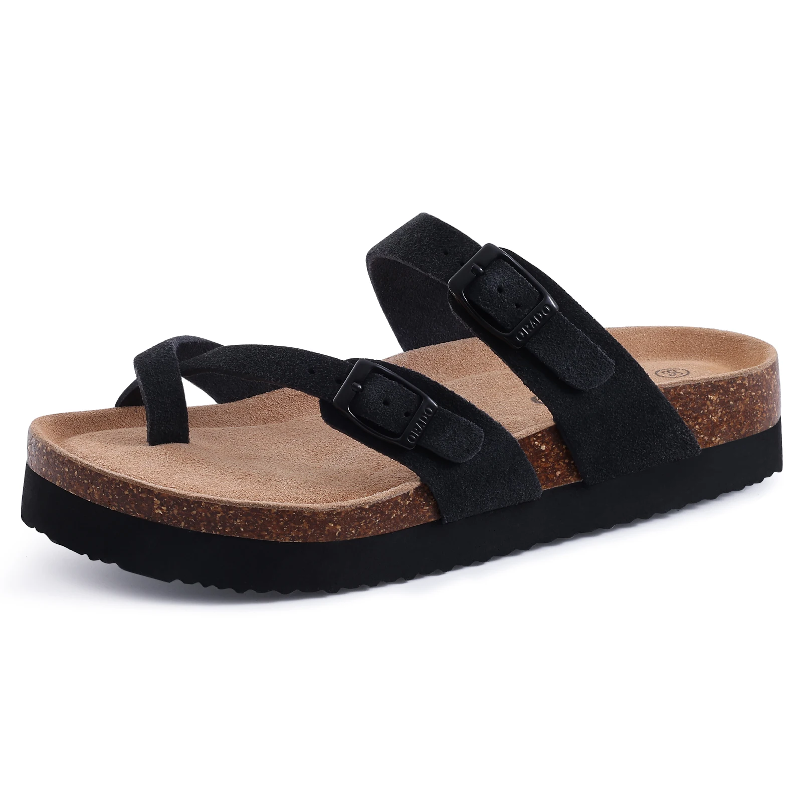 Comwarm Classic Cork Sandals For Women Fashion Thick Soles Beach Sandals Cozy Casual House Flats Slippers With Adjustable Buckle 6 Safb5eb1eff4f4bc8acf1f01e70111e9d6