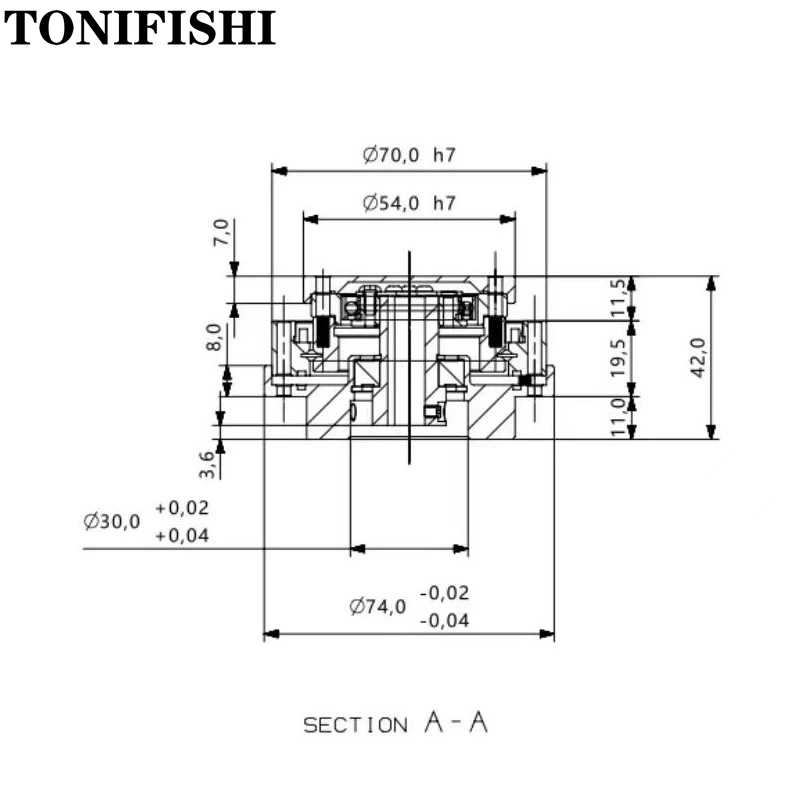 FA14-100 Small Harmonic Reducer Servo Motor Planetary Reducer 6 Robotic Arm Joint Can Be Used With 40 Servo Motors