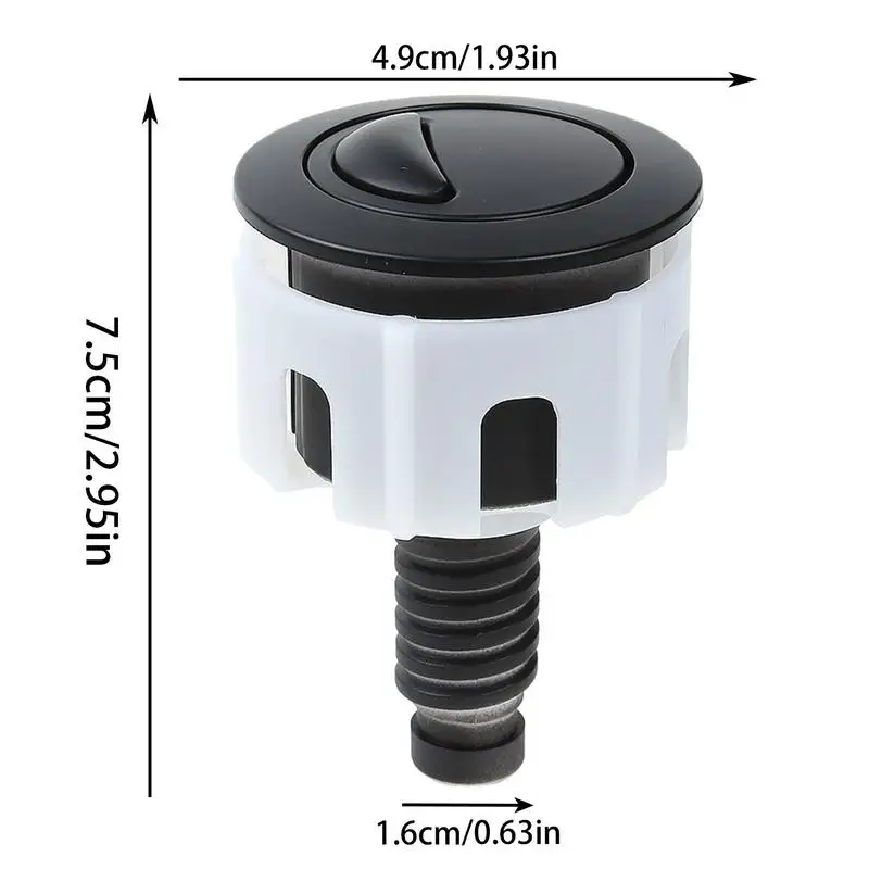 Toilet Push Button Replacement Toilet Double Push Button Round Flushing Rustproof Replacement Wire Control