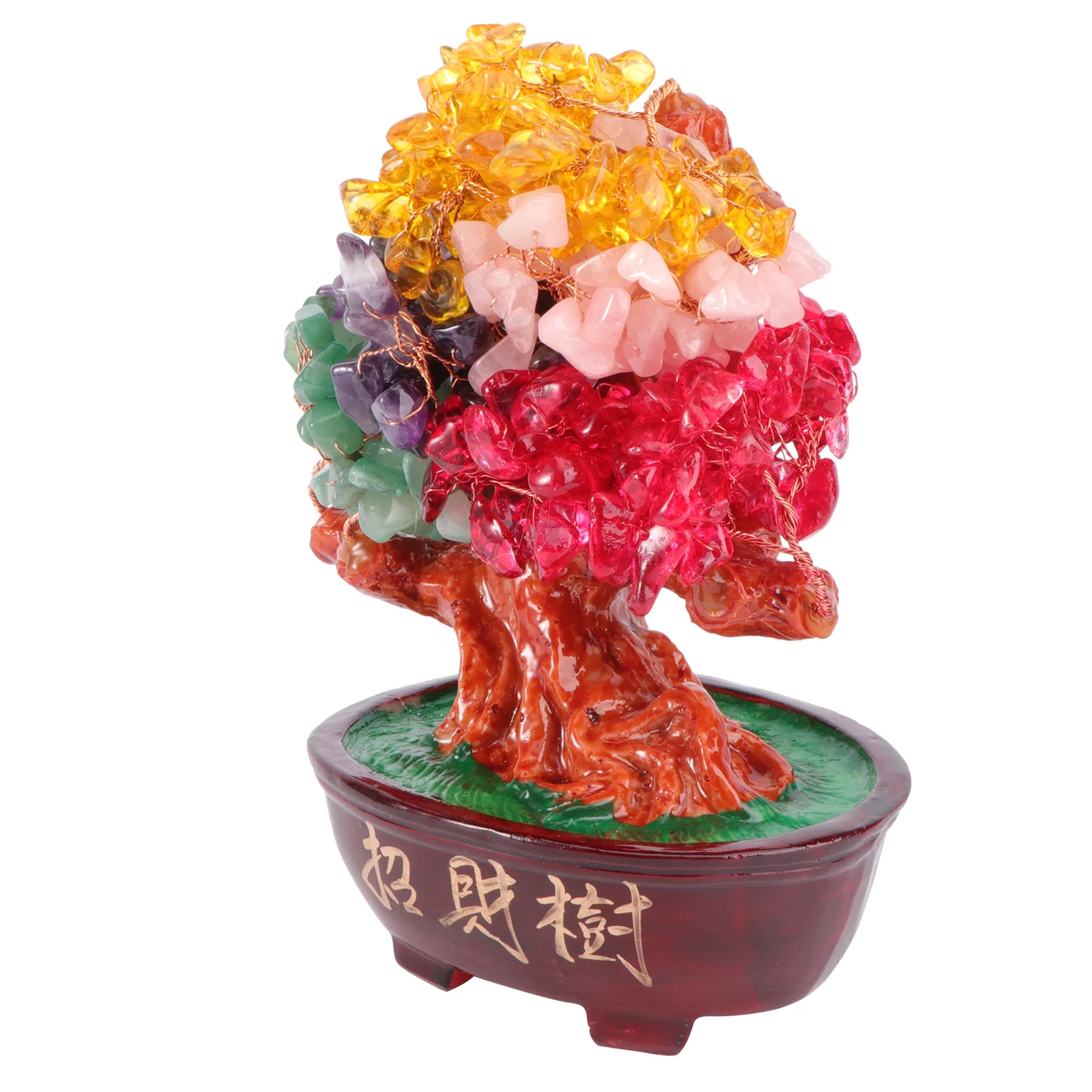 

Good Bonsai Tree Crystal Lucky Figurines Home Decor Money Desktop Ornament
