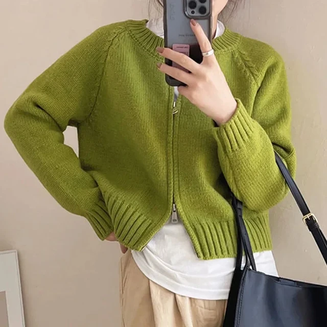 Women Knitted Cardigan Sweater New Autumn Casual Long Sleeve