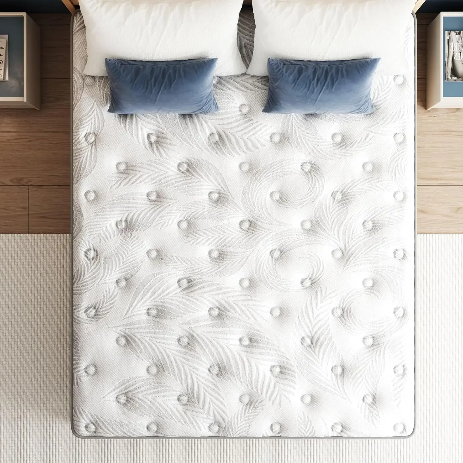 California King Mattress, 12 Inch Hybrid Gel Memory Foam Mattress with Pocket Springs, California King Size Mattress 6