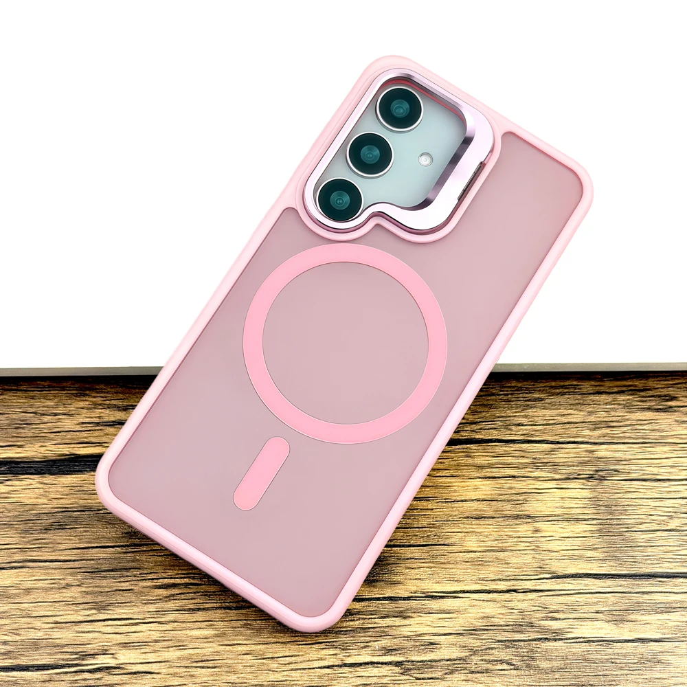 Luxury Matte Translucent Case with Magsafe Stand Cover
