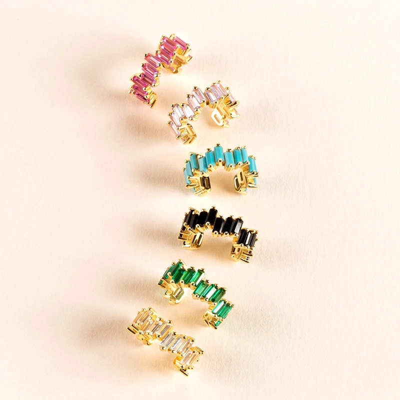 Set Di 3 Orecchini A Polsino Non Forati – Placcati Oro 14K Con Zirconia, Ipoallergenici, Regolabili, Per Donna, Gioielli Finti Alla Moda - 3