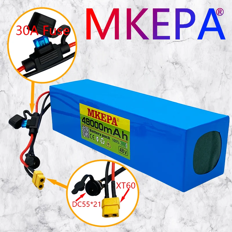 

13S3P 48V 48000Ah18650 lithium-ion battery pack 1000w electric bicycle scooter battery pack BMS+fuse device
