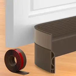 Premium Door Draft Stopper and Noise Blocker - Weatherproof Under Door Gap Filler and Seal (1m - Brown)