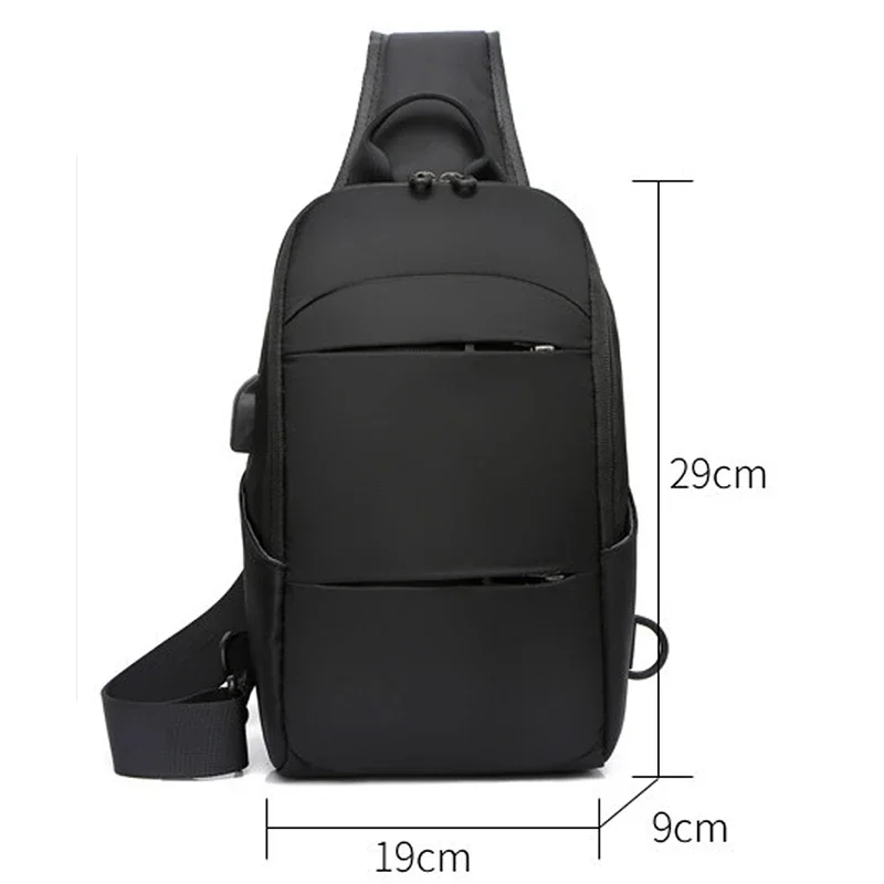 Men's waterproof USB crossbody fashion designer bag. - Image 2
