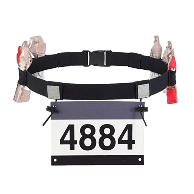 Unisex Running Race Number Belt Reflective Waist Pack Bib Holder For  Triathlon Marathon Cycling Motor With 6 Energy GelLoops - AliExpress