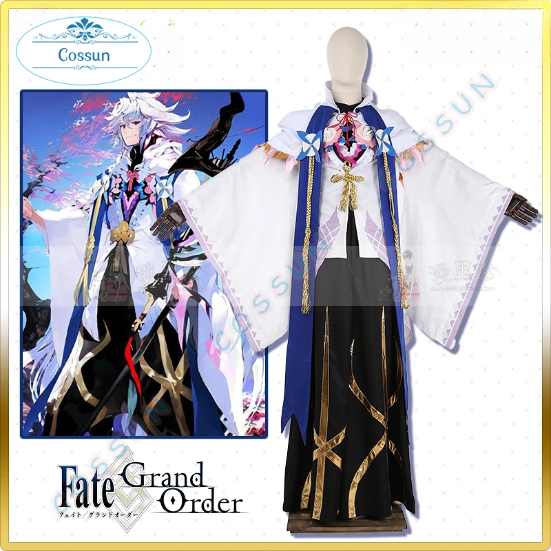 

[На заказ] Fate/Grand Order Merlin Caster Косплей Костюм FGO костюмы на Хэллоуин для женщин и мужчин кимоно Новинка