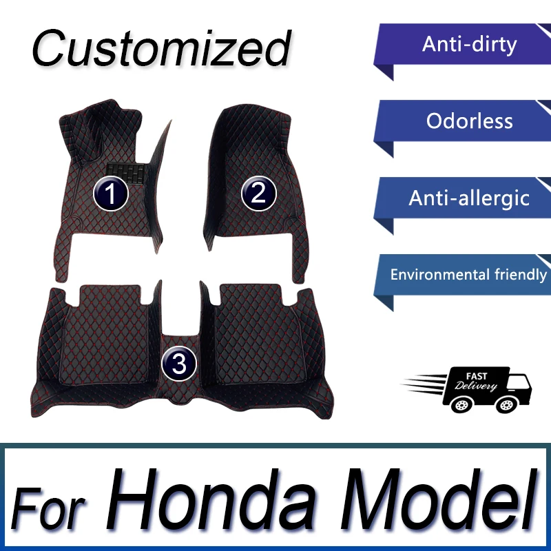 

Car Floor Mats For Honda Accord Civic eNS1 Vezel CR-V Fit Spirior CRZ Insight City Odyssey HRV Car Accessories 2022 2023