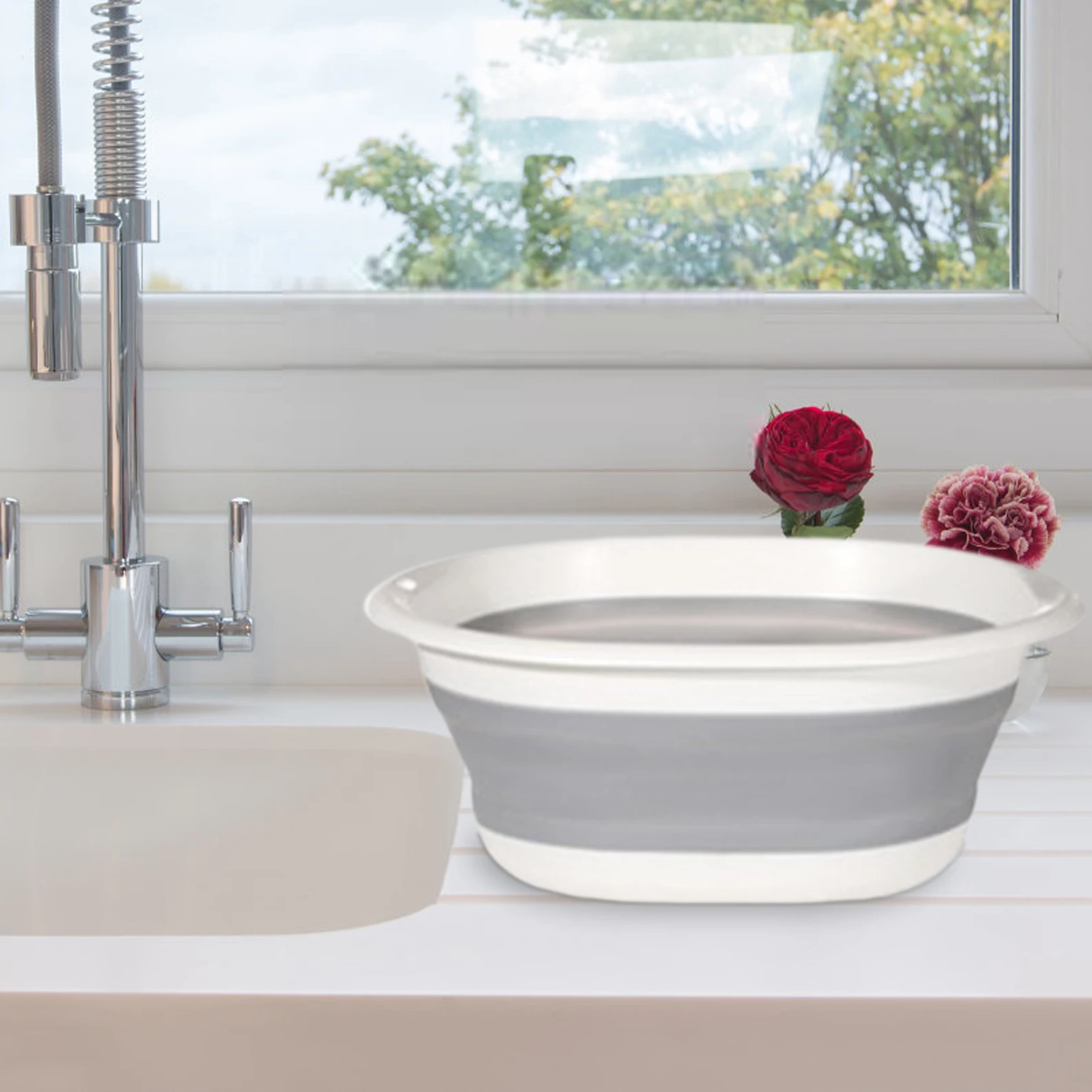 Foldable Wash Basin Collapsible Dish Tub Portable Sink Hangable Folding Laundry Tub Washing Basin Camping Dish