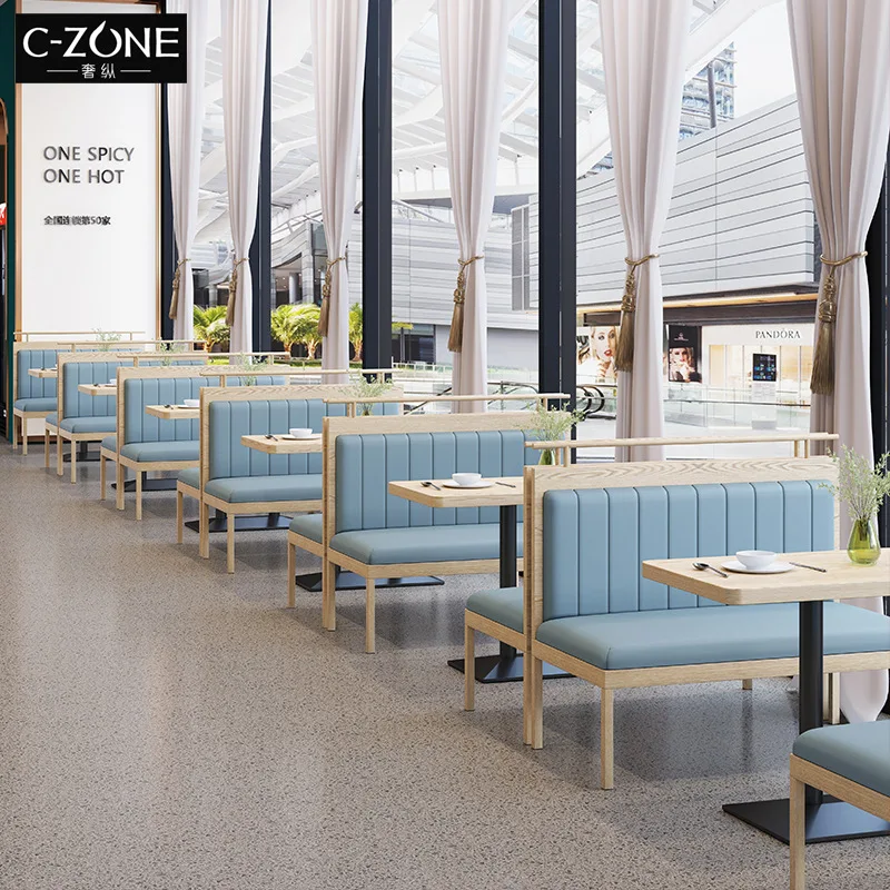 

Q48 theme hot pot restaurant western restaurant stainless steel table and chair combination cement industrial style barbecue s