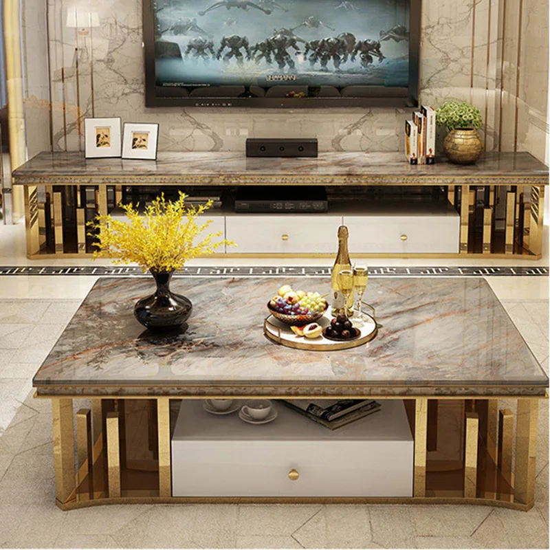 Procare Home Soggiorno Set Di Mobili Mobili Tv In Metallo Armadi Tv Moderni Di Lusso Con Cassetto