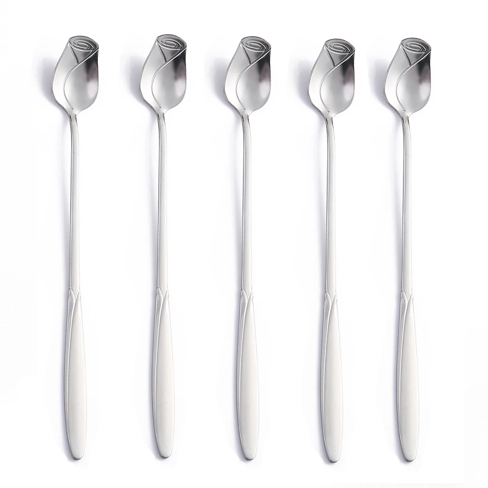 Set de cucharas para postre acero inoxidable 3 unidades plateado