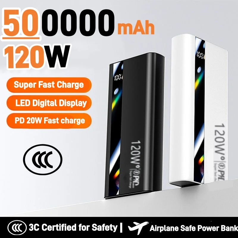500000mAh Power Bank 120W Fast Charging Large Capacity Power Bank PD 20W Suitable For All Mobile Phones Long Endurance - 2