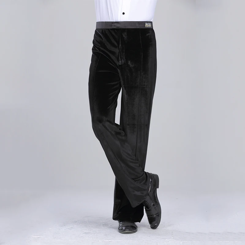 Man Grey Latin Dance Pants Male Professional Ballroom Performance