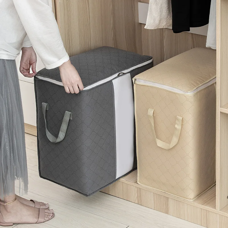 Quilt Non-Woven Clothes Quilt Storage Bag Dust-Proof Sweater Blanket Organizer Box Foldable Sorting Pouche Home Storage Bag 4