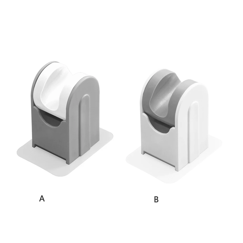 

Adjustable Self Adhesive Shower Head Bracket Wall Mount Showerhead Holder Fixing Stand White