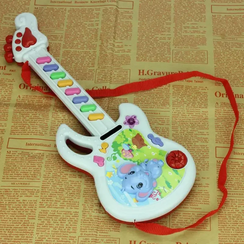 

Kids Play Baby Acoustic Plastic Elephant Music Keyboard Guitar Musical Instrument Baby Toy Gift Color send by random