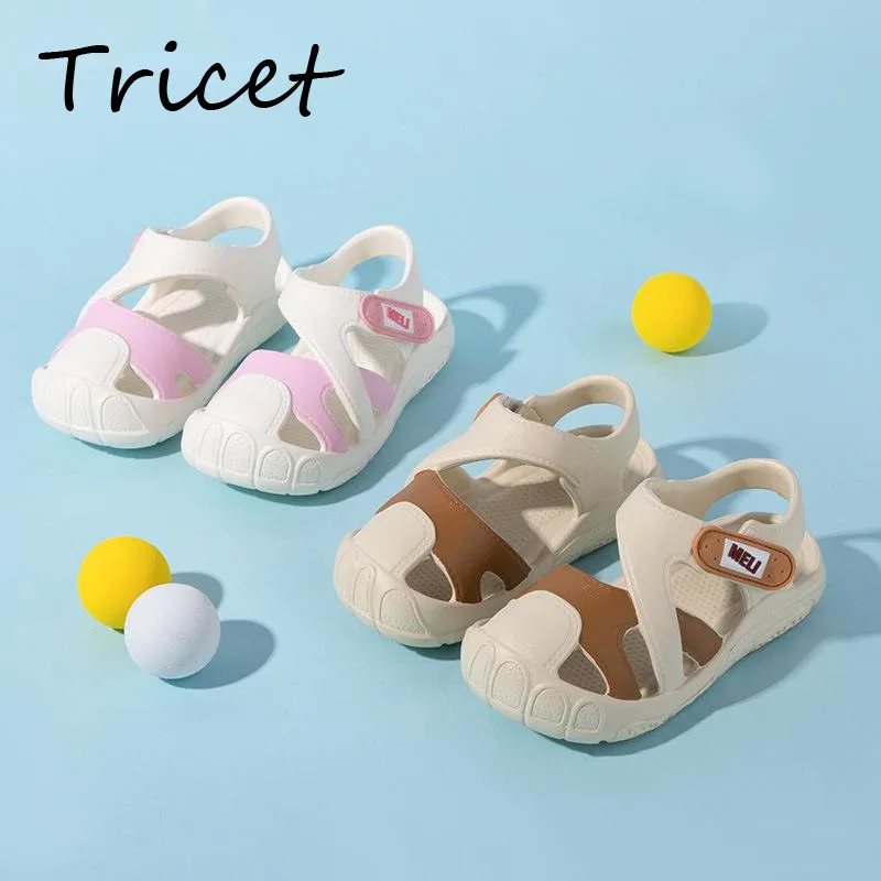 

Summer Boys Girl's Beach Shoes EVA Soft Bottom Children Sandals Hook Loop Waterproof Anti Slip Kids Sport Sandals