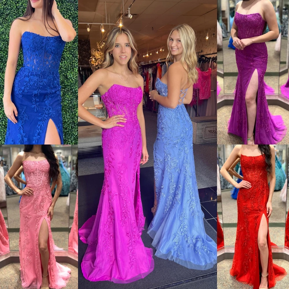 Abito Da Ballo Con Corsetto Aderente 2 K24 Scoop Lace Lady Pageant Winter Formal Evening Cocktail Party Hoco Gala Gown Mother Of The Bride