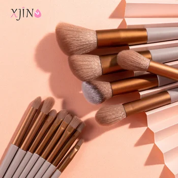 XJING 13pc Makeup Brushes Set Make Up Concealer Blush Cosmetic Powder Brush Eyeshadow Highlighter Foundation Brushes Beauty Tool