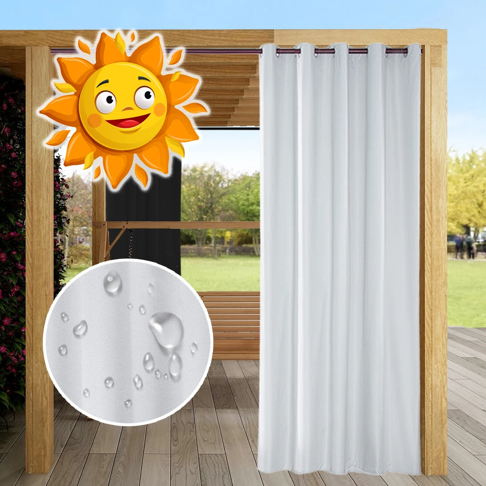 Outdoorgordijn Waterdicht Terrasgordijn Verduisterend gordijn, Thermisch Geïsoleerd Buitengordijn voor Veranda Pergola Werf Schuifdeur Prieel 1 panelen,222 * 182cm(W*H Outdoorgordijn Waterdicht Terrasgordijn Verduisterend gordijn, Thermisch Geïsoleerd Buitengordijn voor Veranda Pergola Werf Schuifdeur Prieel 1 panelen,222 * 182cm(W*H