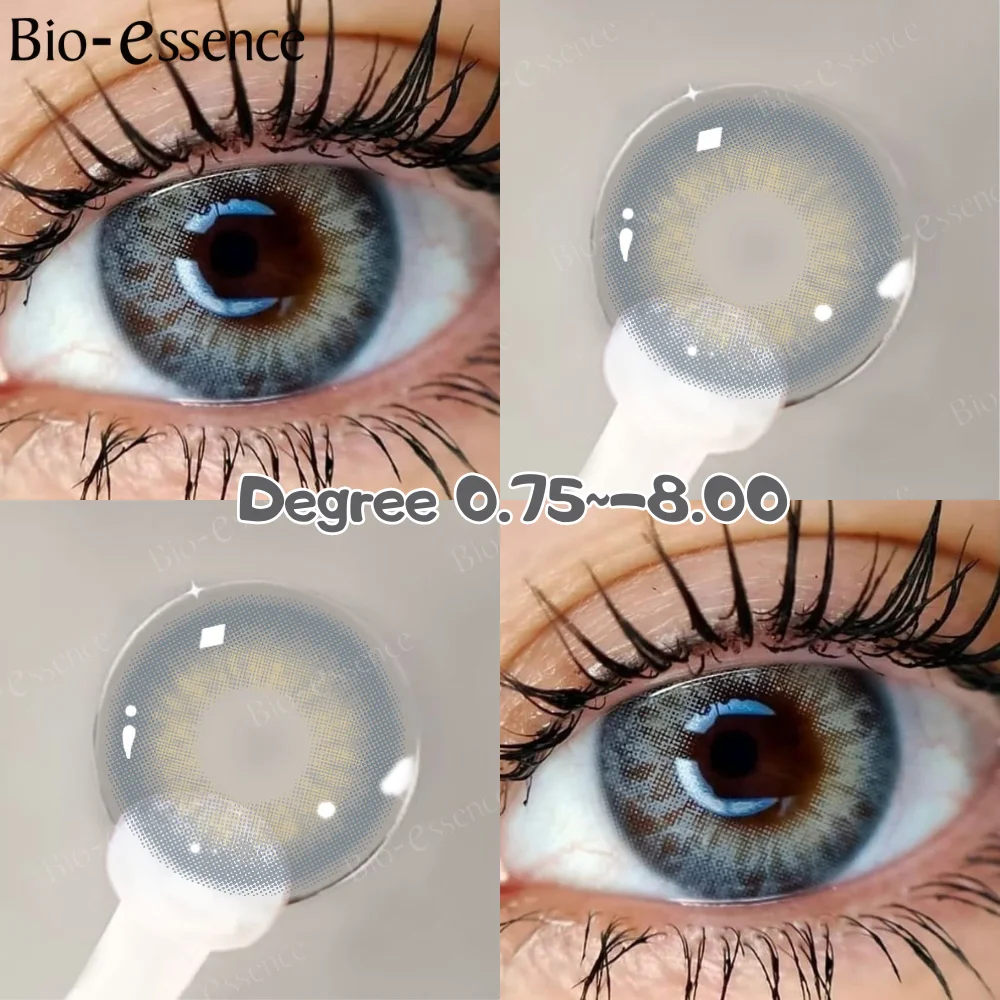 Bio-essence 1 Pair Myopia Lenses Korean Lenses Colored Contact Lenses with Prescription High Quality Lenses Taylor Blue Lenses