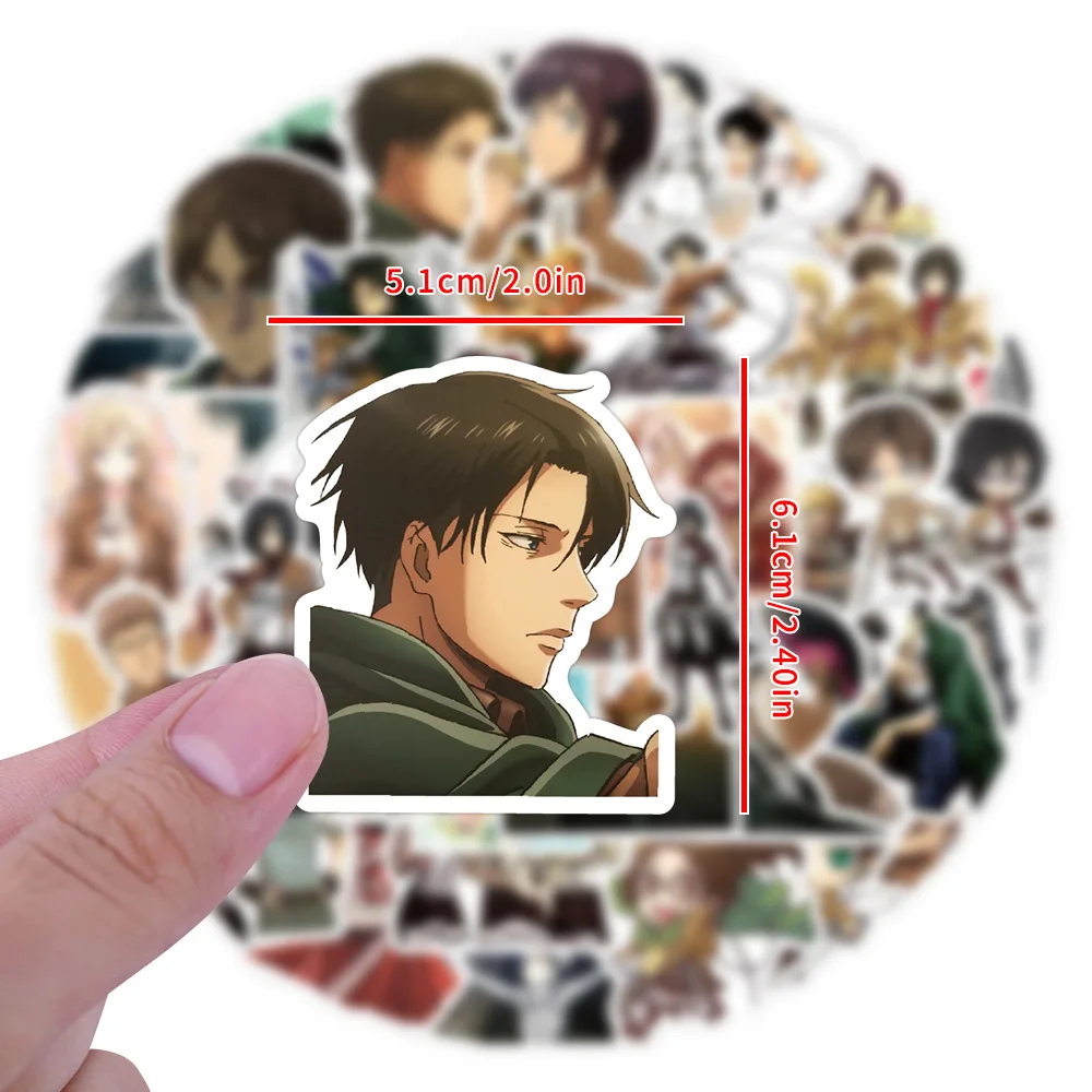50 قطعة من ملصقات Attack on Titan