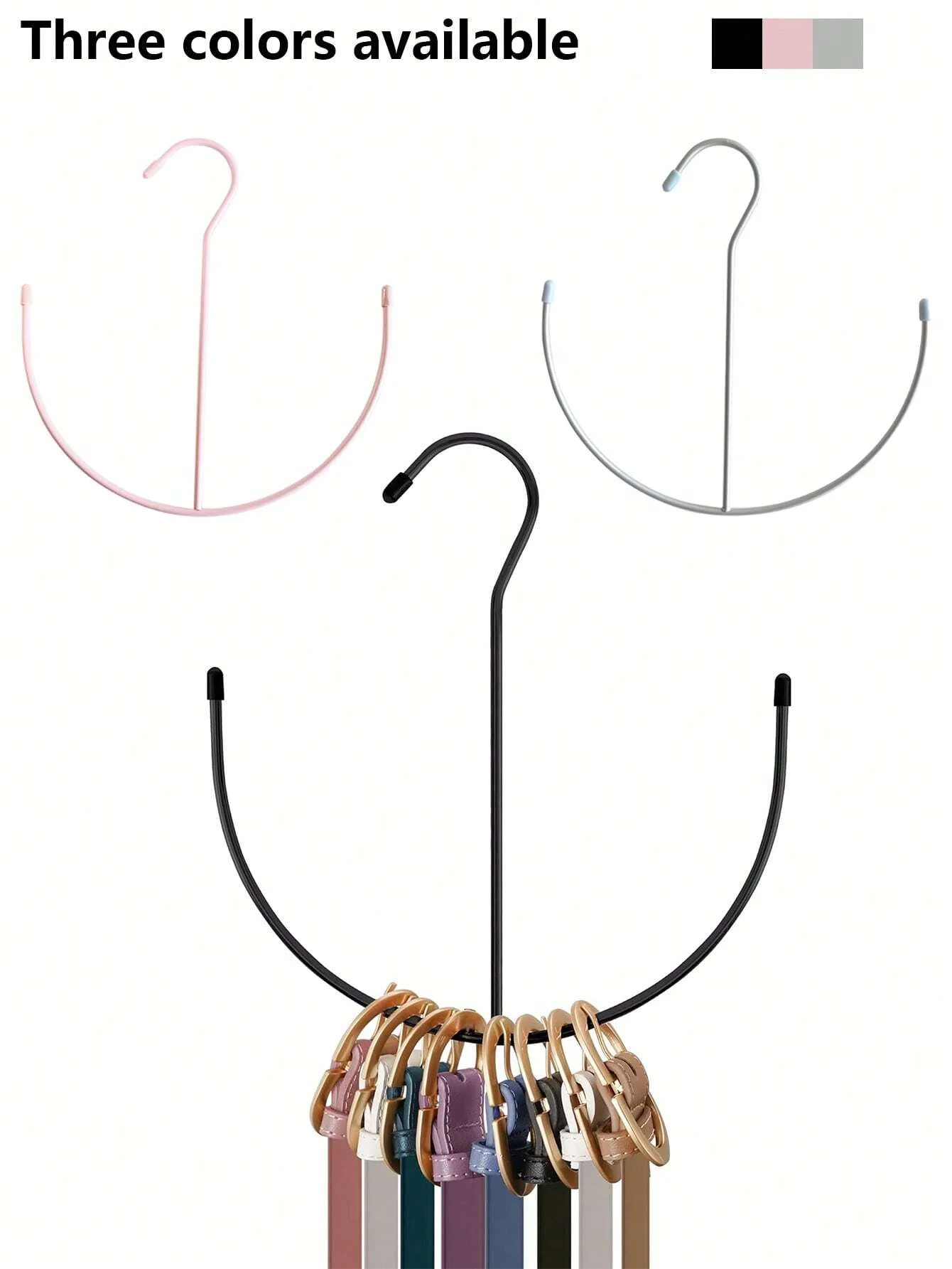 U Shaped Belt Hanger Anti-drop Heavy Duty Iron Multifunctional Space Saving Tie Scarf Camisole Hat Bag Hook Home Supplies 1/5pcs clothes hanger storage hanger hook storage hanger tie hanger
