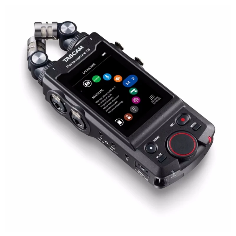 TASCAM Portaccapture 고해상도 멀티 트랙 휴대용 레코더, USB 오디오 인터페이스 포함, 3.5 인치 컬러 터치, X8