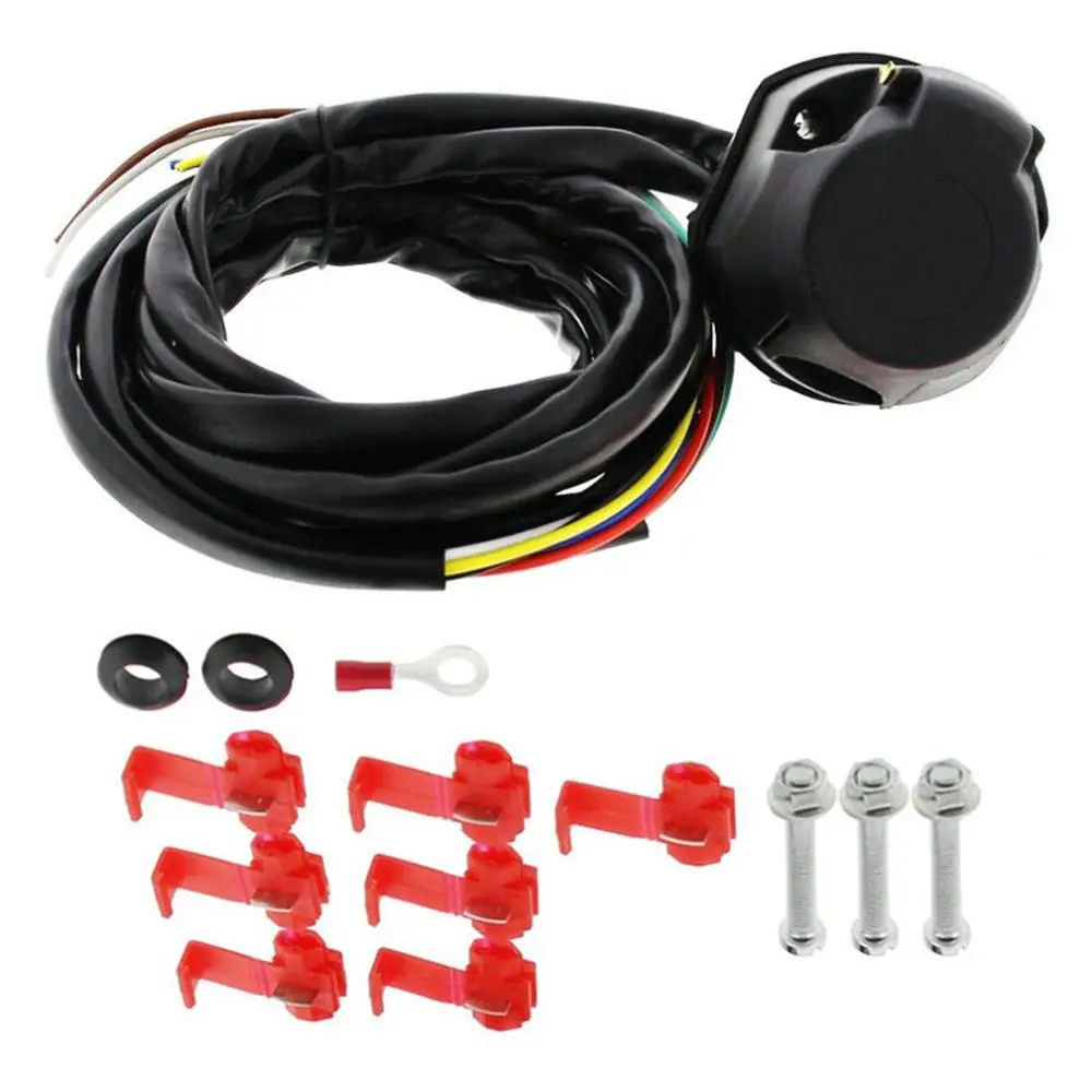 7 Core Trailer Cable Kit Trailer Socket Set 7 Pin Electrical Kit E-Kit Harness Traction Hook Car Accessories Dropship New