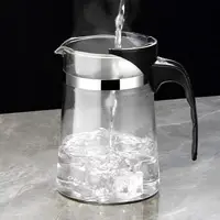 High-temperature resistant and elegant cup, household tea set, one-click tea and water filtration, glass teapot cover 2