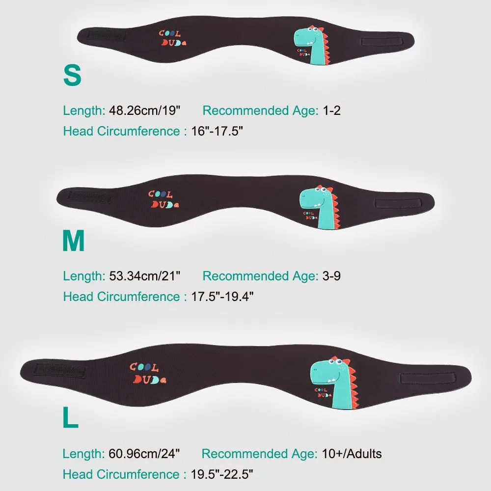 MoKo Swimming Headband for Kids Adults Children Neoprene Cute Swimmers Waterproof Ear Hair Band for men women 4