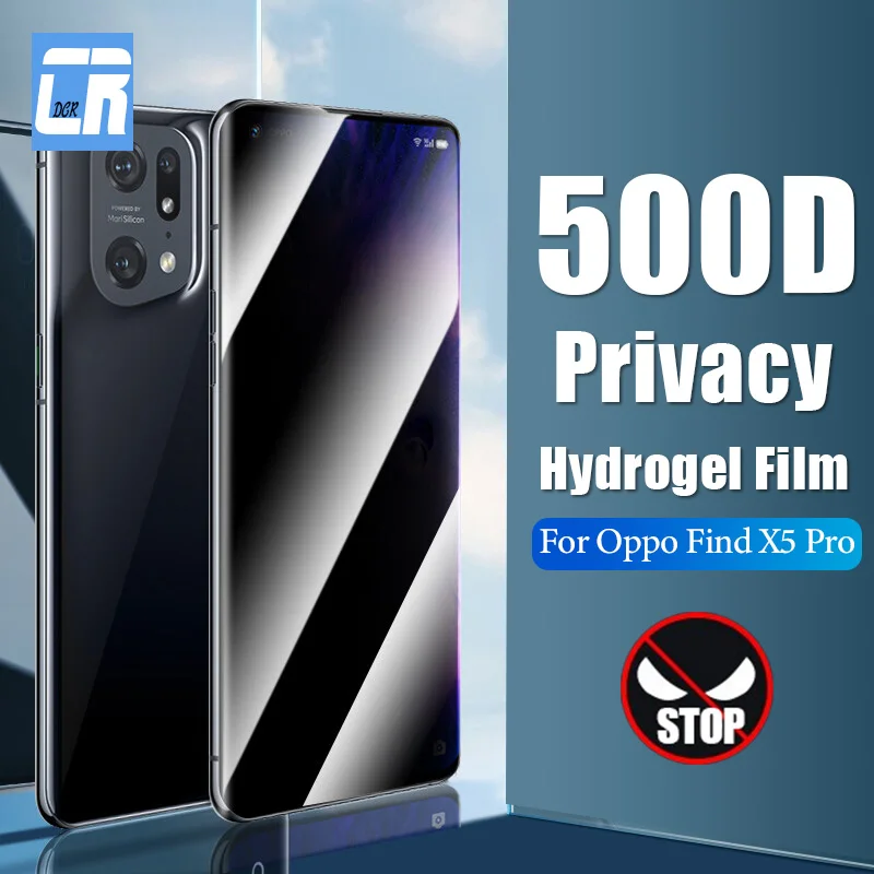 

Anti Spy Full Curved Hydrogel Film for Oppo Find X5 X6 Pro Lite Privacy Screen Protector for Realme GT Explorer Master Not Glass