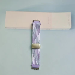 Magnetic Braided Loop Elastic Replacement Wristband Bracelet for honor watch 4 (Violet)